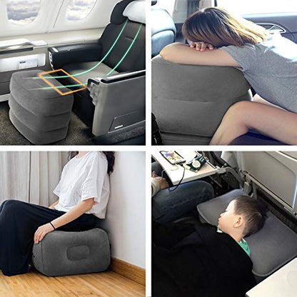 Betus Inflatable Travel Foot Rest Pillow - Ultra Comfortable and Compact - Toddle & Kids Leg Rest Stool for Long Flight/Trip by Airplane or Car - color: Foot Pillow