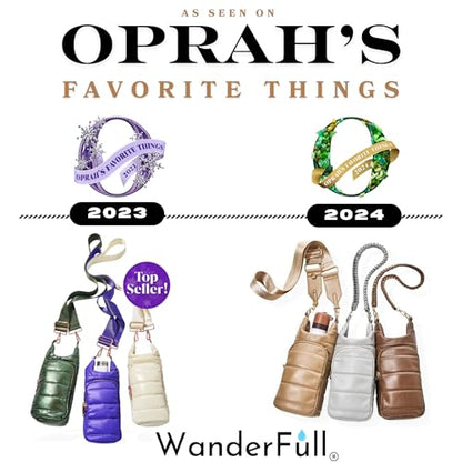 WanderFull Original HydroBag Crossbody Water Bottle Holder with Phone Pocket, Fits Water Bottles up to 32 oz - color: Khaki
