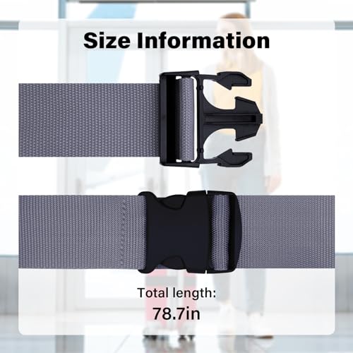 Luggage Straps for Suitcases Travel Belt Suitcase Strap, Heavy Duty with Quick-Release Buckle Suitcase Safe Belt with Name Card, Bright Color Adjustable Luggage Belts, TSA Approved, 4 Pack, Purple - color: 4 Pack_Purple