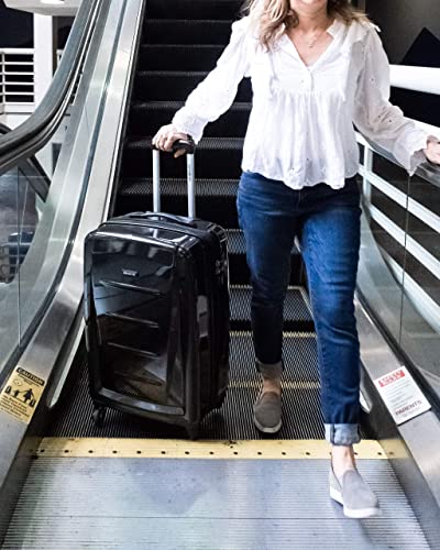 Samsonite Winfield 2 Hardside Expandable Luggage with Spinner Wheels, Brushed Anthracite, 2-Piece Set (20/24) - color: Brushed Anthracite, size: 2-Piece Set (Carry-on/Medium)
