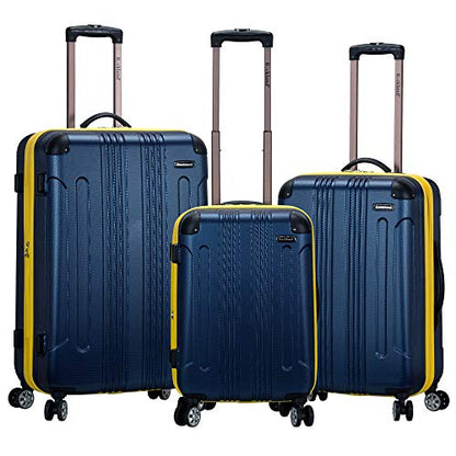 Rockland London Hardside 3 Piece Expandable Spinner Wheel Luggage Set, (20"/24"/28"), Navy - color: Navy, size: 3 Piece (28"/24"/20")