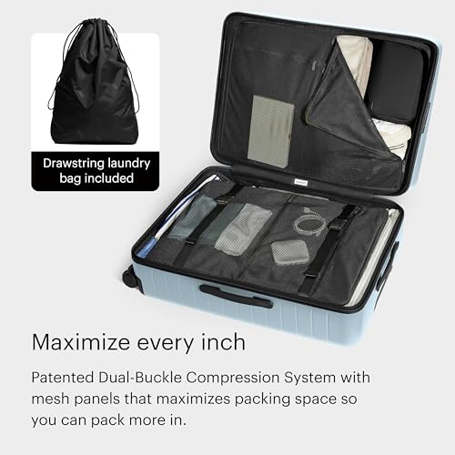 Away Large Checked Luggage, 29-inch Lightweight Hardside Spinner Suitcase - color: Sky Blue
