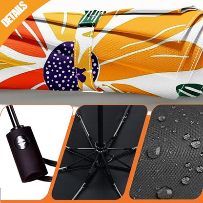Folding Umbrella, Automatic Small Compact, Sun & Rain - color: MT74