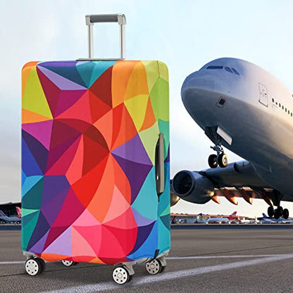 Travelkin 여행 가방 Tsa 승인 여행 가방 커버 프로텍터, 다채로운 기하학, 여행 - color: 다채로운 기하학, size: XL(29-32inch suitcase)