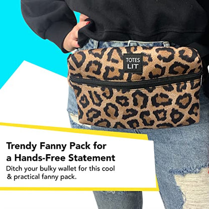 Crossbody Neoprene Fanny Pack, Water-Resistant & Fashionable Running Fanny Packs with Compartment and Adjustable Strap, Gym, Hike & Travel Bag by Lit Handlers, Pink Ombre - color: PINK OMBRE