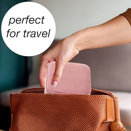 Travel Compact Jewelry Organizer - Zipper Closure Case for Earrings– Travel