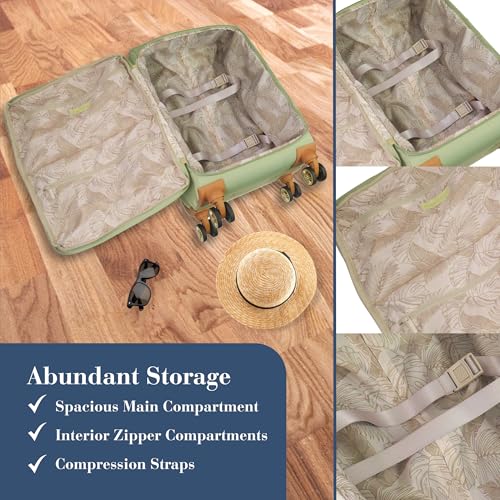 Tommy Bahama 30 Inch Rolling Luggage - color: Sage, size: 30 Inch