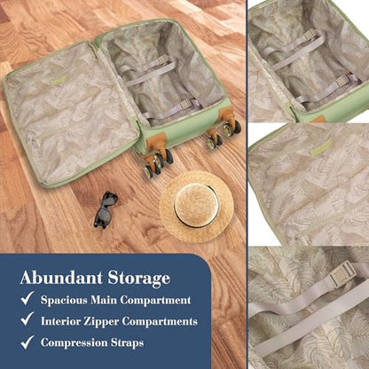 Tommy Bahama 30 Inch Rolling Luggage - color: Sage, size: 30 Inch