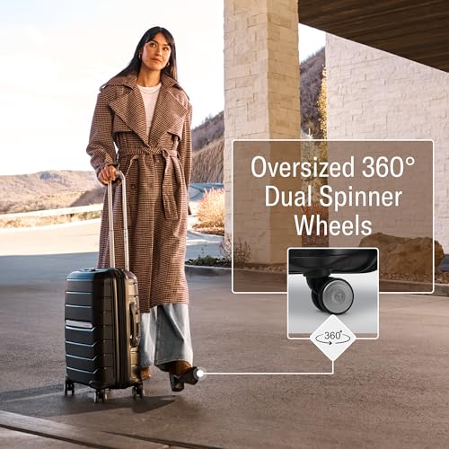 Samsonite Freeform Hardside Expandable with Double Spinner Wheels, Mint Green, Checked-Medium 24-Inch - color: Mint Green, size: Checked-Medium Spinner