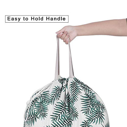 Extra Large Laundry Bag with Drawstring and Handle, Heavy Duty Travel Dirty Clothes Bag for Laundromat and Household, Durable Rip-Stop Laundry Hamper Liner, 28 x 40 Inch, Bamboo - color: Bamboo