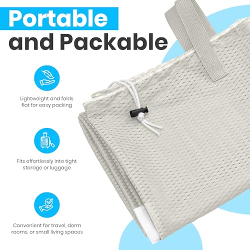 Handy Laundry Mesh XL Laundry Bag 24"x36" with Shoulder Strap, Grey - color: Grey, size: 1-Pack