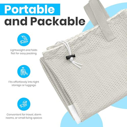Handy Laundry Mesh XL Laundry Bag 24"x36" with Shoulder Strap, Grey - color: Grey, size: 1-Pack