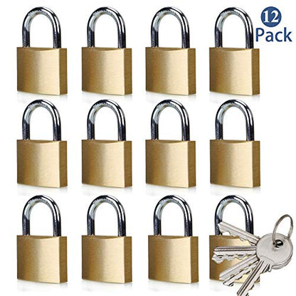 ABRAFOX Solid Brass Same Keyed Padlock keyed Alike Weatherproof Locks （1-9/16 inch 40mm-12pack - color: Samekey-12pack