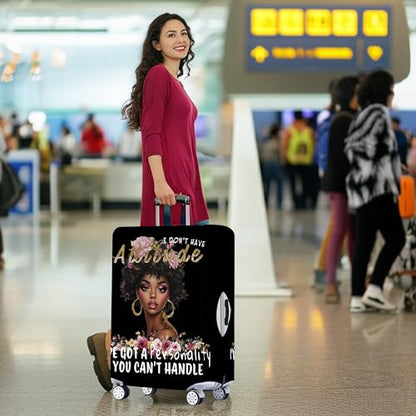 Luggage Covers for Suitcase Tsa Approved, Suitcase Covers Protector Elastic Fit for 24-26 Inch Luggage - color: Pink Brown