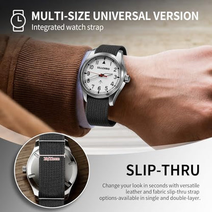 Nylon Watch Strap 20mm 22mm Nylon Watch Band Replacement Single Pass Strap Breathable Military Watch Bands for Men Soft Elastic Watch Straps - color: Black (Black Buckle), size: 22mm