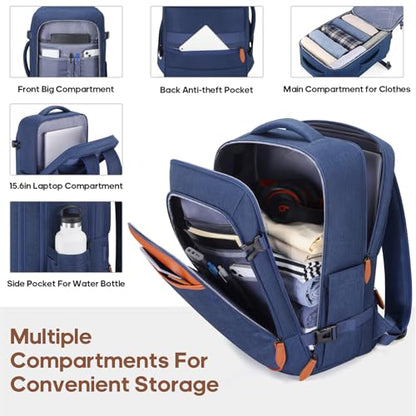 Luggage Sets 7 Piece,Hardside Large Checked Suitcase with Backpack Set | ABS Lightweight But Durable Carry on Luggage with 360° Spinner Wheels& YKK Zippers,TSA Lock,Space-Saving Nested - color: Dark Blue, size: 7-Piece Sets