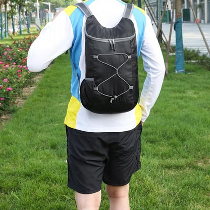 levayhill 16L Foldable Hiking Backpack,Small Packable Daypack, Black & Gray - color: Black&gray
