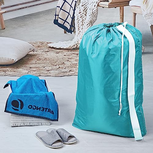 HOMEST XL Laundry Bag with Strap, Clothes Organizer for Dorm & Travel - color: (1 pack) Sky Blue