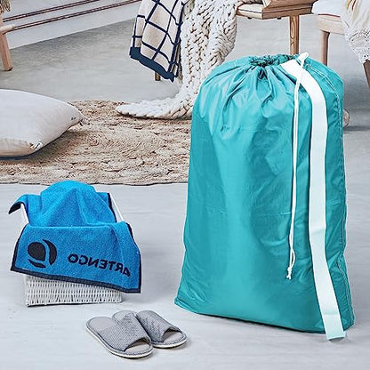 HOMEST XL Laundry Bag with Strap, Clothes Organizer for Dorm & Travel - color: (1 pack) Sky Blue