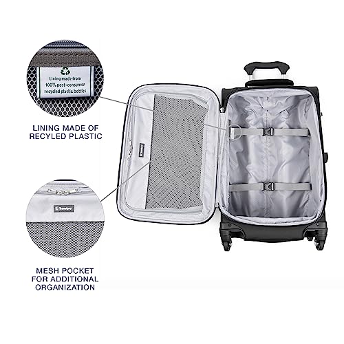 Travelpro Maxlite 5 Softside Carry-On Luggage Spinner, Black, 20-Inch - color: Black, size: Compact Carry-on 20-Inch