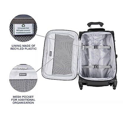 Travelpro Maxlite 5 Softside Carry-On Luggage Spinner, Black, 20-Inch - color: Black, size: Compact Carry-on 20-Inch