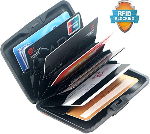 미니 알루미늄 카드 지갑 RFID 신용 카드 홀더 RFID 신용 카드 케이스 비즈니스 카드 케이스 금속 ID 케이스 남성 여성용, cc8004, 모던. - color: cc8004