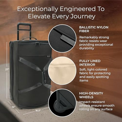 Expandable Cabin Bag - color: Black, style: Medium 2-wheel Duffle