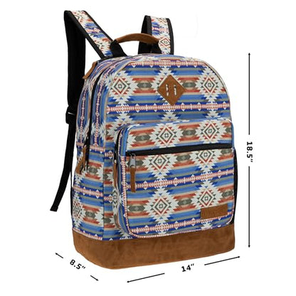 Wrangler Yellowstone Sturdy Backpack, Water-Resistant Casual Travel Daypack - color: Tan