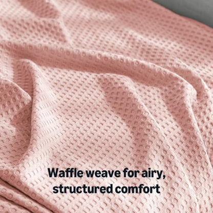 Amazon Basics Waffle 100% Viscose from Bamboo Blanket, Twin XL, Pink - color: Pink, size: Twin XL