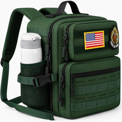 9L Mini Tactical Backpack for Men and Women, Gym Hiking Travel Daypack - color: Army Green