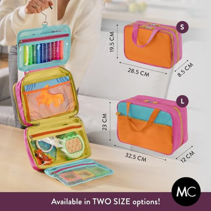 Kids Travel Organizer, Girls Bag With Hook, Toiletry and Makeup Bag, Small - color: CB Pink, size: Small