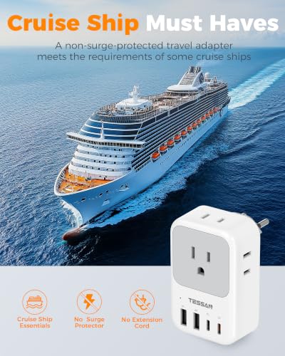 TESSAN Switzerland Travel Plug Adapter PD 20W, Type J Adapter - style: Type J- Switzerland