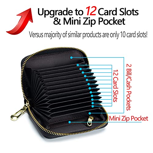 imeetu RFID Credit Card Holder, Small Card Wallet Women, Leather Card Case - color: Lite - Peacock Blue, size: Lite