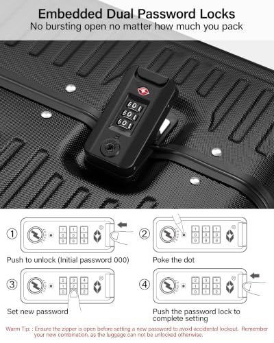 MILADA 24'' Hardshell Checked Suitcase, Trunk Zipperless Aluminum Luggage - color: Jet Black, size: Trunk 24 Inch