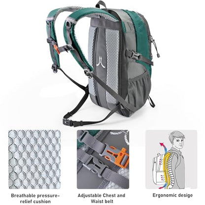N NEVO RHINO Hiking Backpack,20L Waterproof Hiking Outdoor Daypack - color: Lakeblue