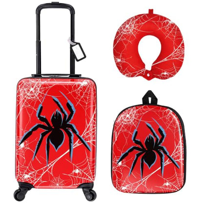 Sanwuta Luggage Sets, 4 Pack, Hardside Suitcases 16 Inch Spider - size: 16 inch, style: Spider