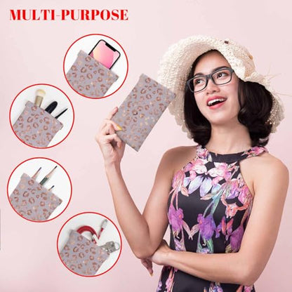 Ocean Beach Glasses Case, Sunglasses Organizer Eyeglasses Case Glasses Cases Pouch For Men Women - color: Leopard Print