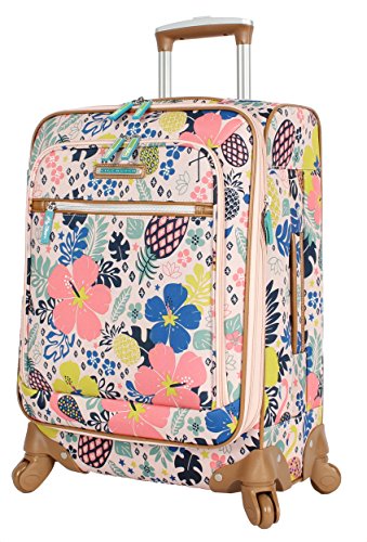 Lily Bloom Luggage Carry On Expandable Design Pattern Suitcase For Woman With Spinner Wheels (Trop Pineapple, 20in) - color: Trop Pineapple