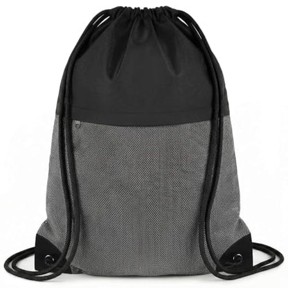 TILYMOL Drawstring Backpack for Sports - Small Gym Bag for Men & Women - color: 1 Pack-black Gray