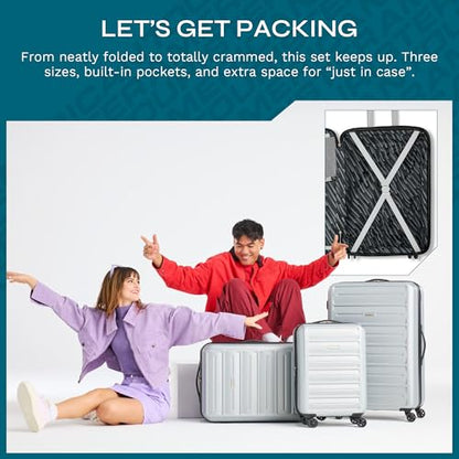 American Tourister Westridge Hardshell Luggage Set - 3 Piece Set - 20" Carry-On, 24” & 28” Checked Luggage Set with 360° Spinner Wheels - Expandable Suitcases for Extended Travel - Black - color: Black, size: 3PC SET (CO/M/L)