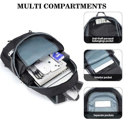 BAGPARKK 35L Ultra Lightweight Foldable Packable Hiking Backpack - color: Black（35l）