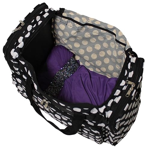 World Traveler 81T16-635 Duffle Bag, One Size, Black White Dot II - color: Black White Dot