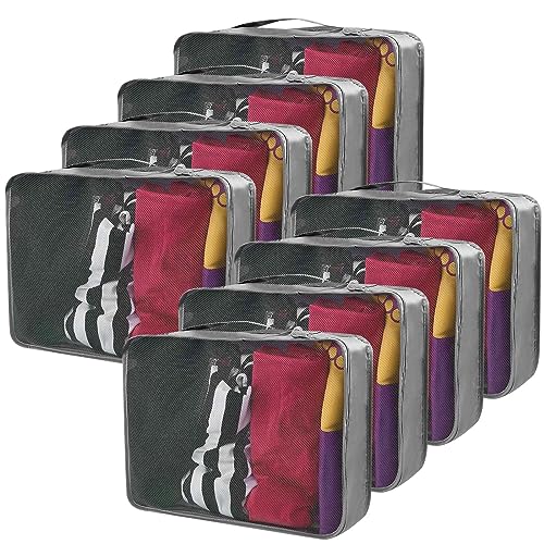 Silkfly 8 Pcs XL Packing Cube for Travel Luggage,Simple,Gray - color: Gray, size: Simple