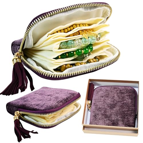 Portable Ring Keychain Holder - Jewelry Holder - color: Elegant Purple