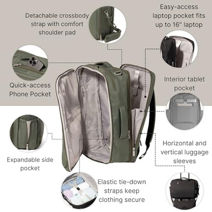 Baggallini Modern Convertible Travel Backpack - color: Thyme