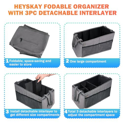 HEYSKAY Backseat Car Organizer Car Caddy Passenger Seat Organizer for Kids - color: Grey