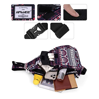 Backpack Sling for Women Anti-Water Crossbody Bag Inclined Adjustable Pack - color: Exotic