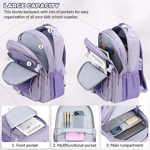 Lanola Basic Multi-Pocket Multipurpose Casual Backpack Water Resistant Bag for Business Travel Hiking Daypack - Dark Blue - color: Dark Blue