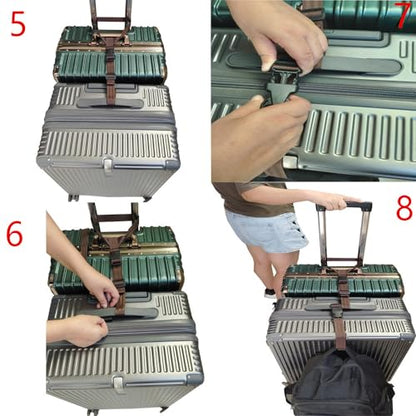 2 Pack Travel Accessories Luggage Straps - Add a Bag Suitcase Strap Belt(Black)