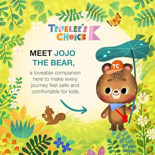 Traveler's Choice Kids JoJo the Bear's Travel Adventure, Jungle, 3-Piece Packing Cube Set - color: Jungle, size: 3-Piece Packing Cube Set